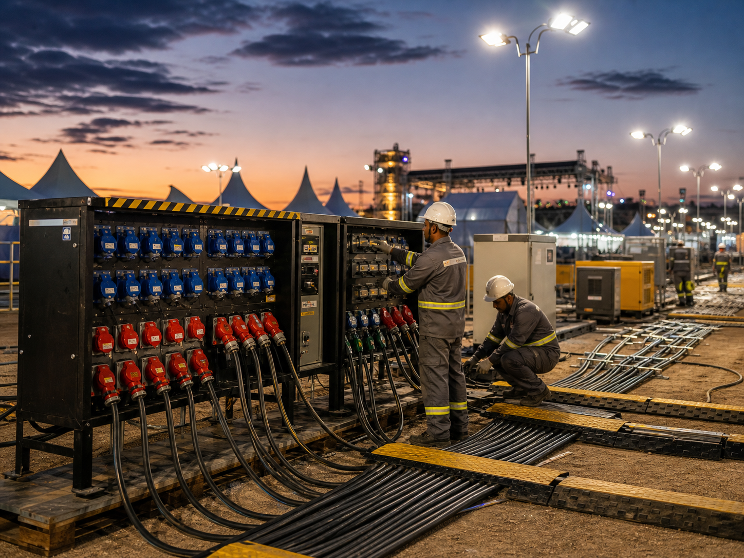 Infraestrutura elétrica para eventos